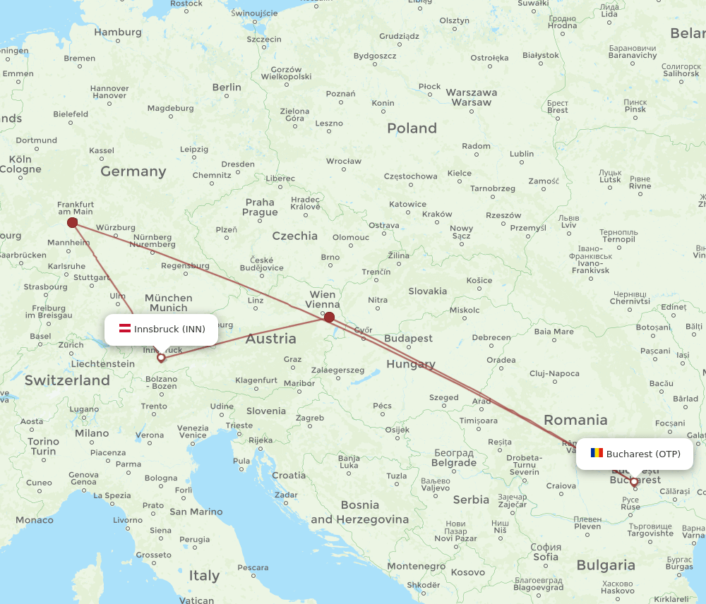 INN-OTP flight routes