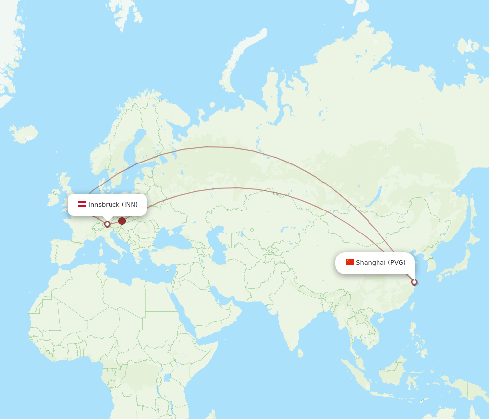 INN-PVG flight routes