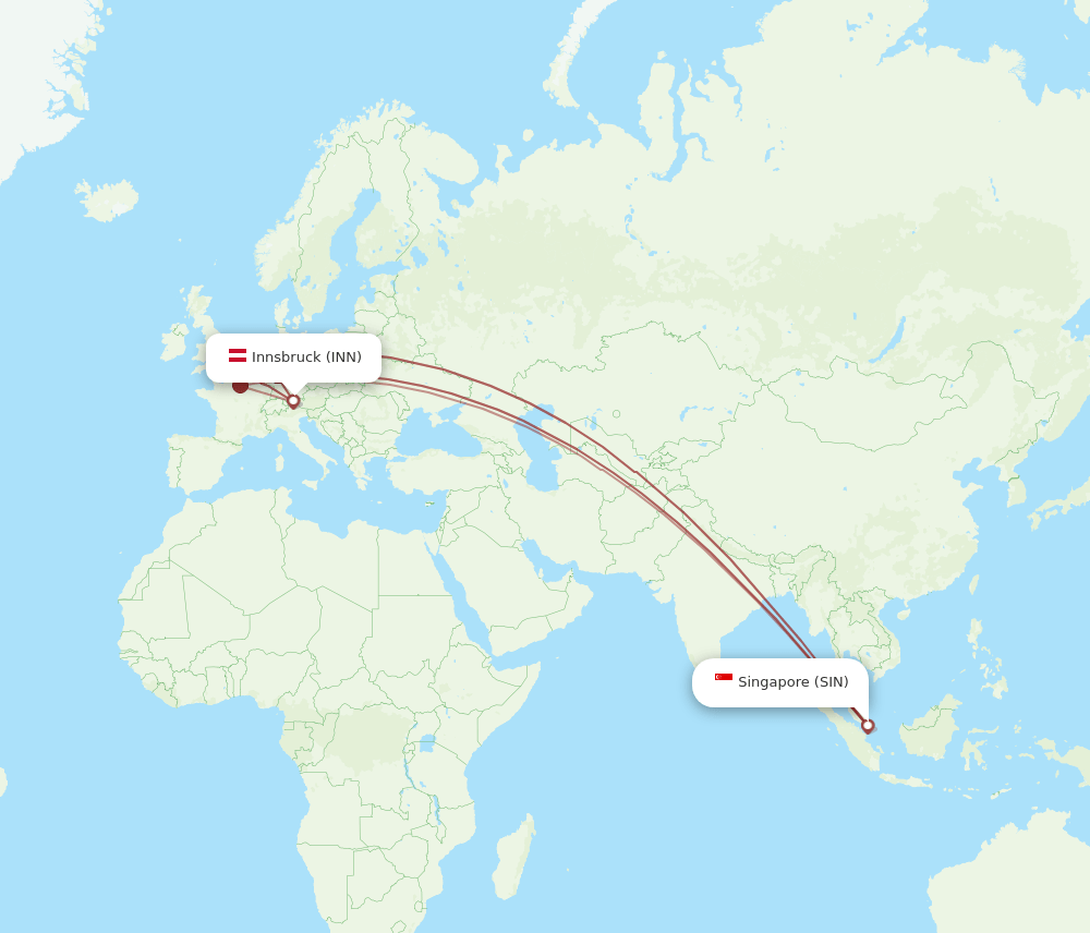 INN-SIN flight routes