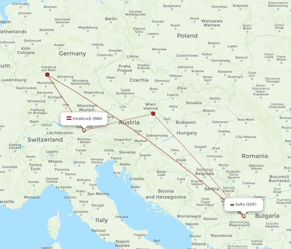 INN-SOF flight routes