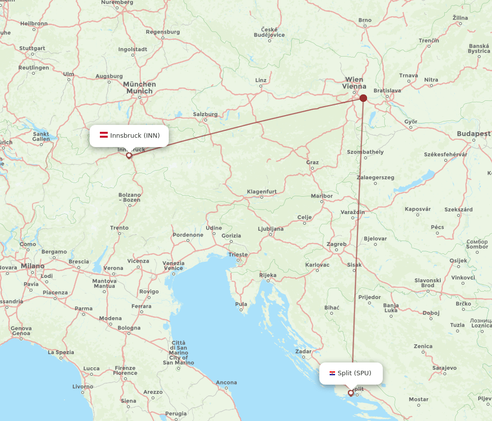 INN to SPU flights and routes map