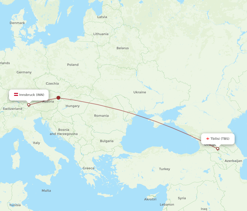 INN-TBS flight routes