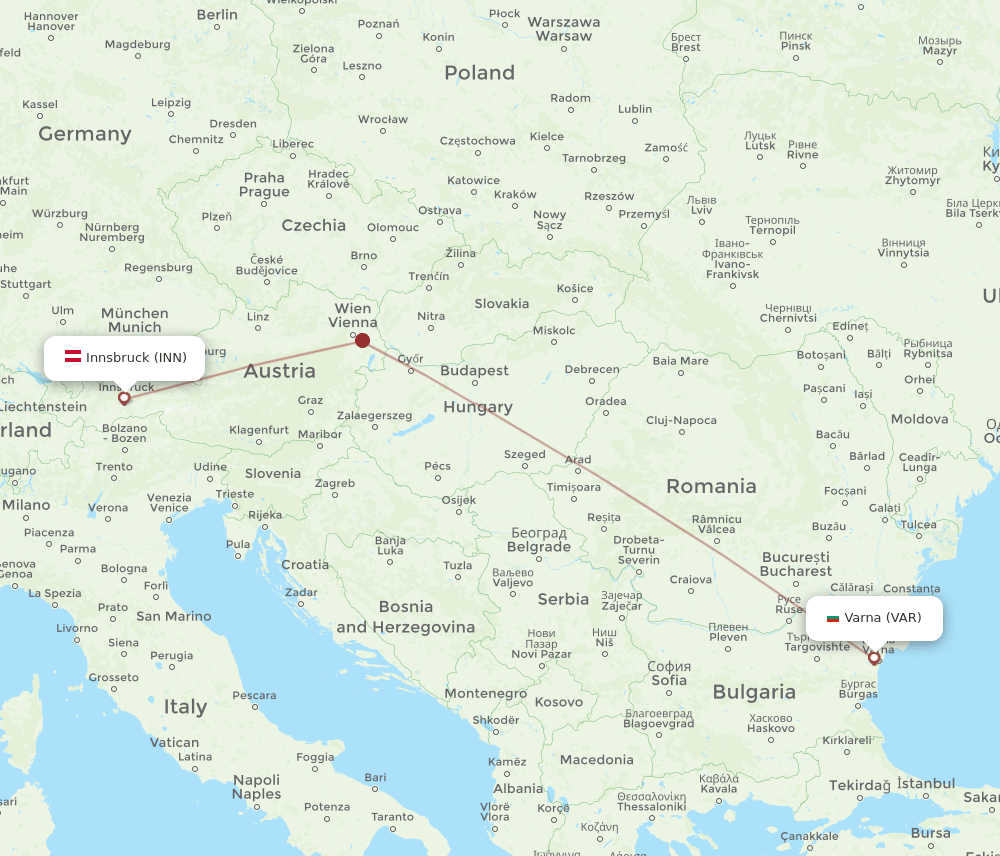INN-VAR flight routes