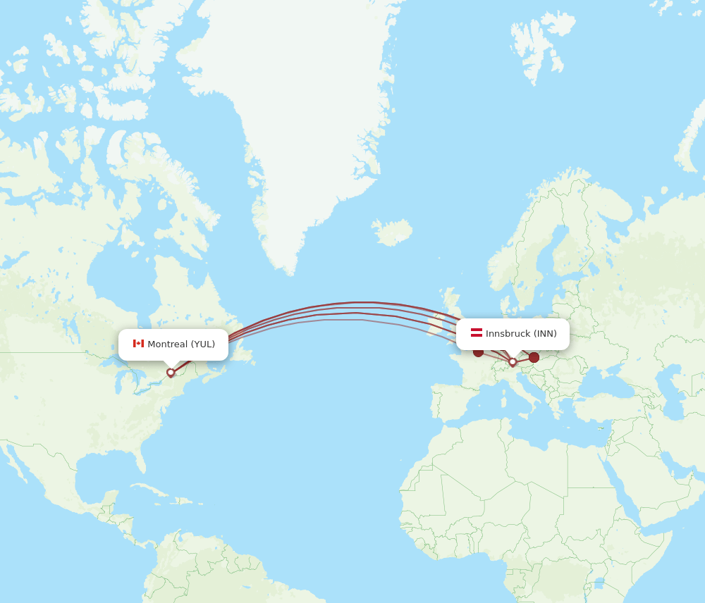 INN-YUL flight routes
