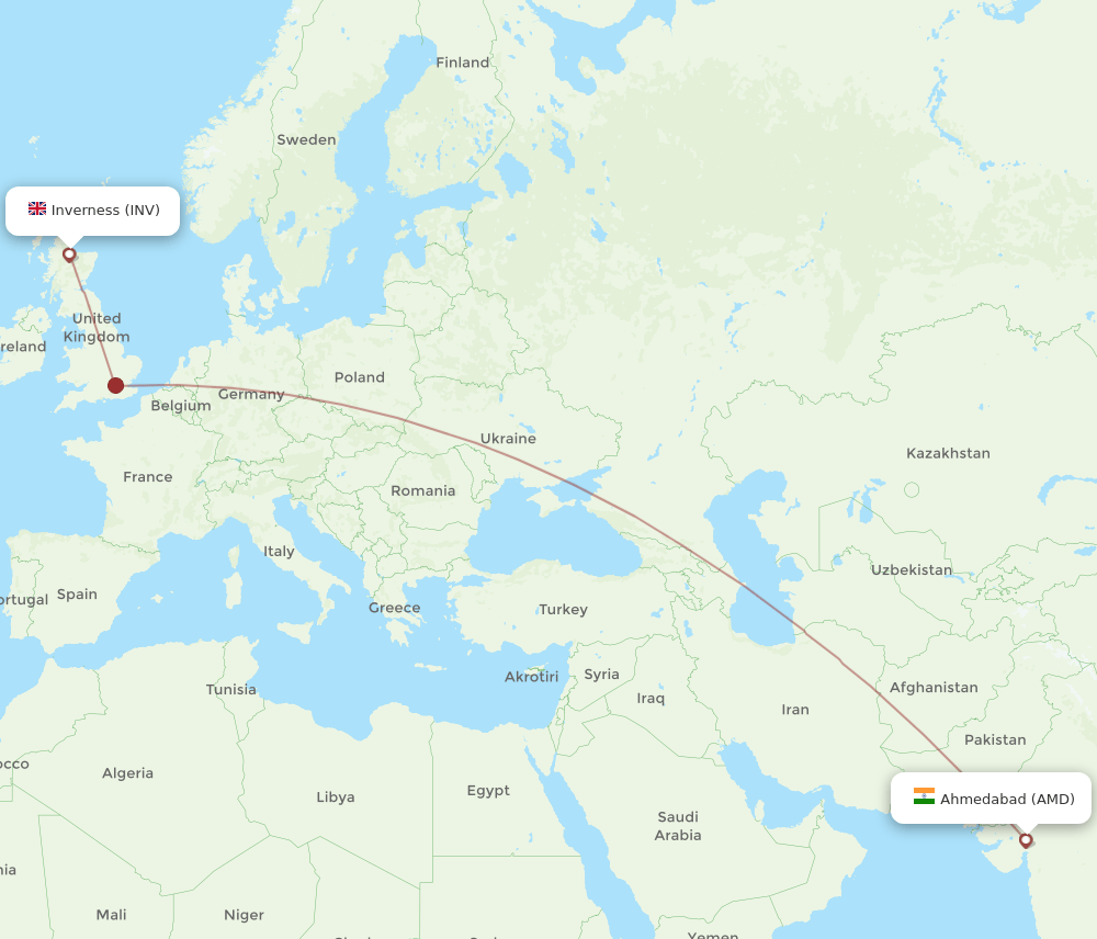 INV-AMD flight routes