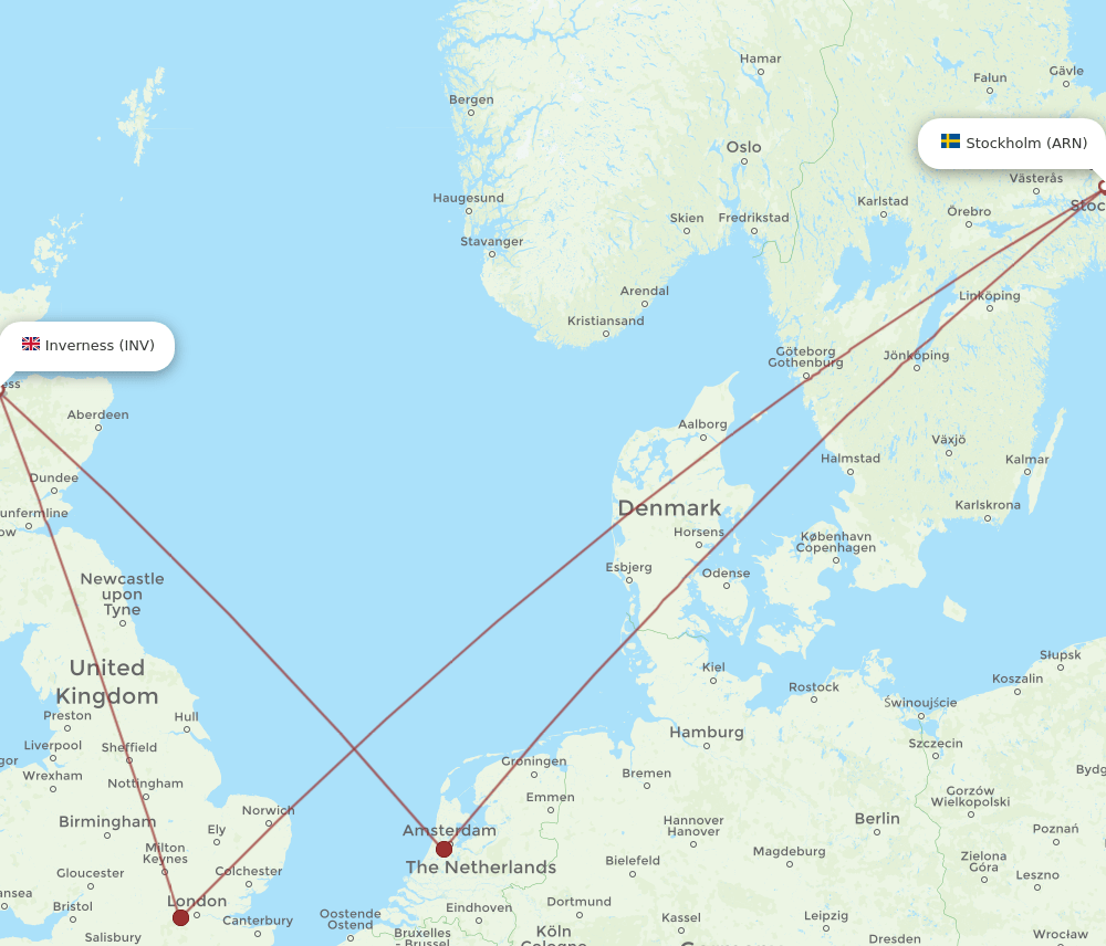 INV-ARN flight routes