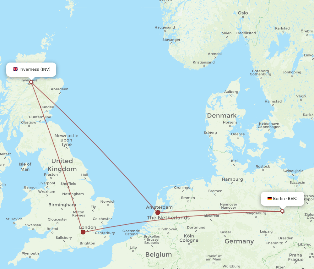 INV-BER flight routes