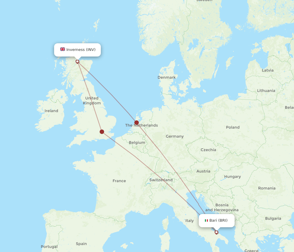 INV-BRI flight routes