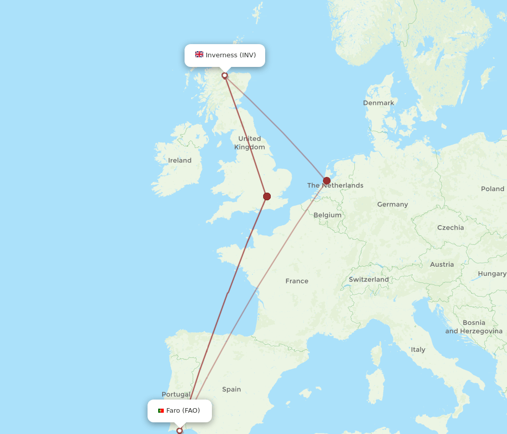 INV-FAO flight routes