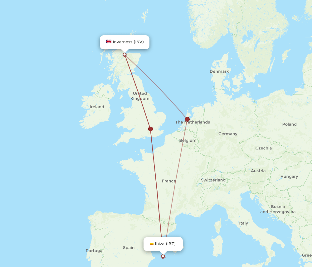 INV-IBZ flight routes