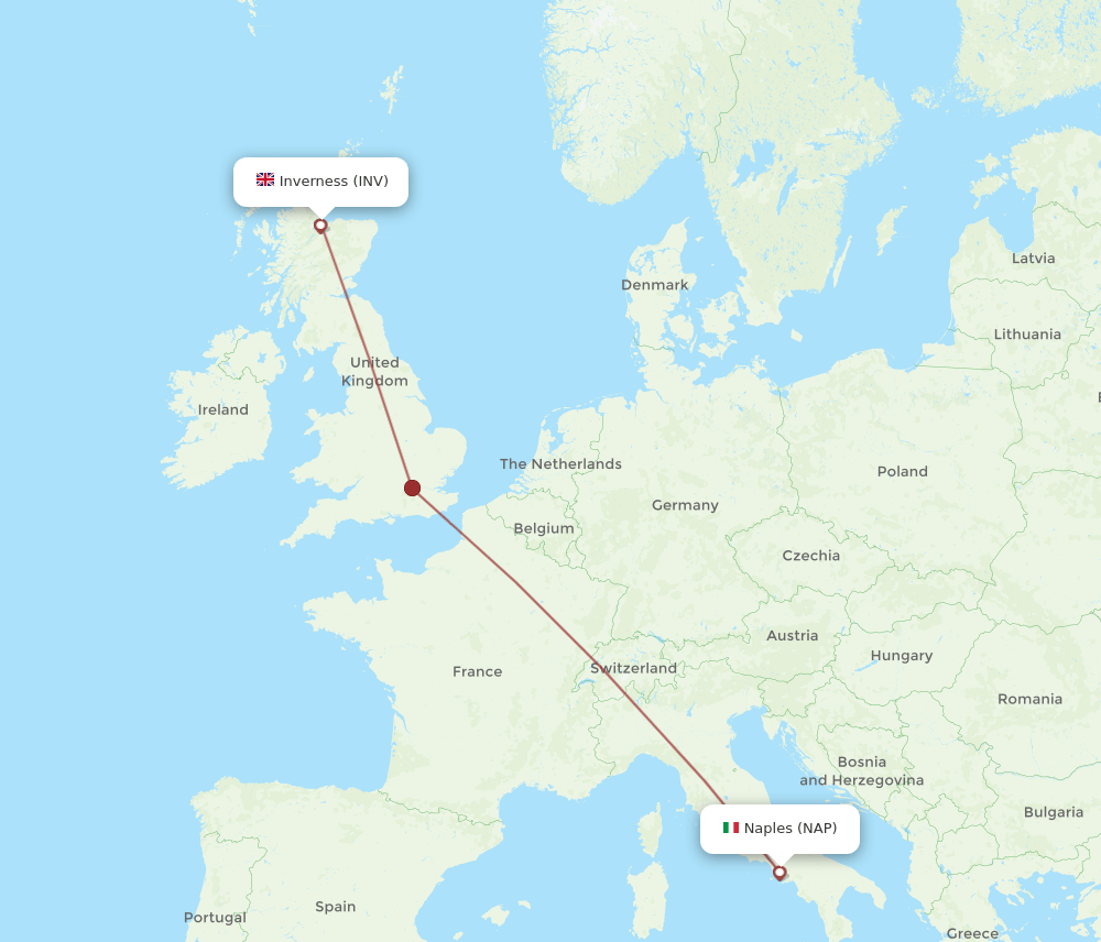 INV-NAP flight routes