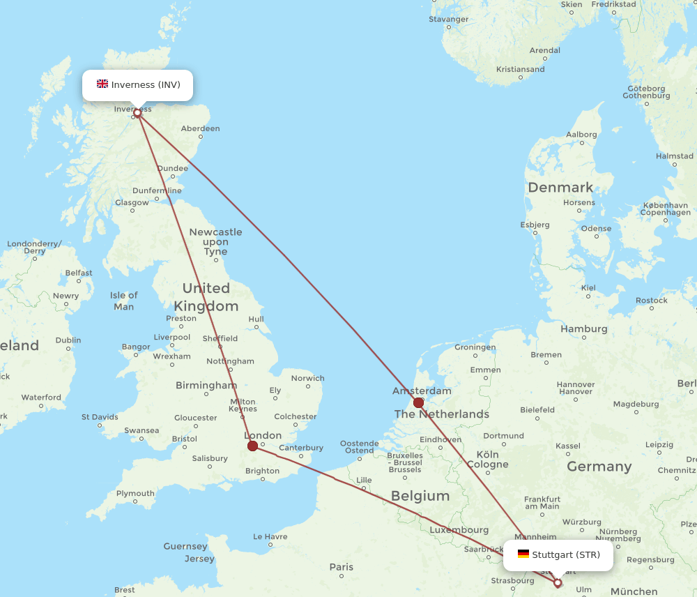 INV-STR flight routes