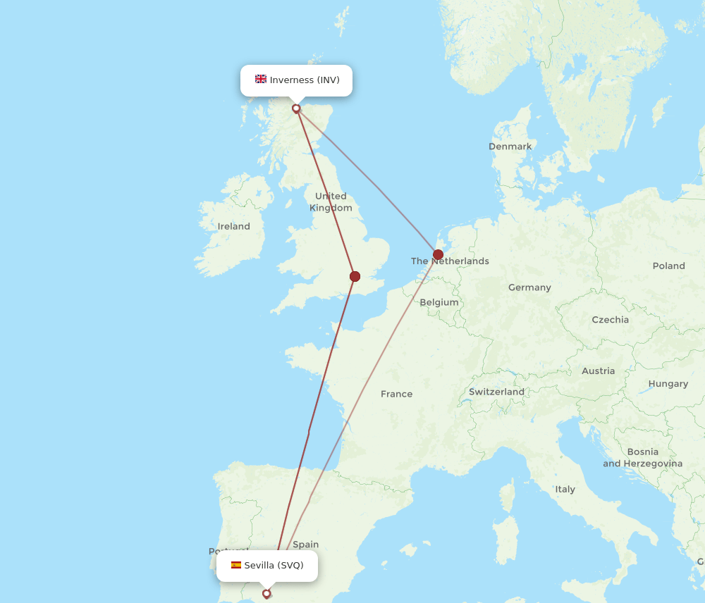INV-SVQ flight routes