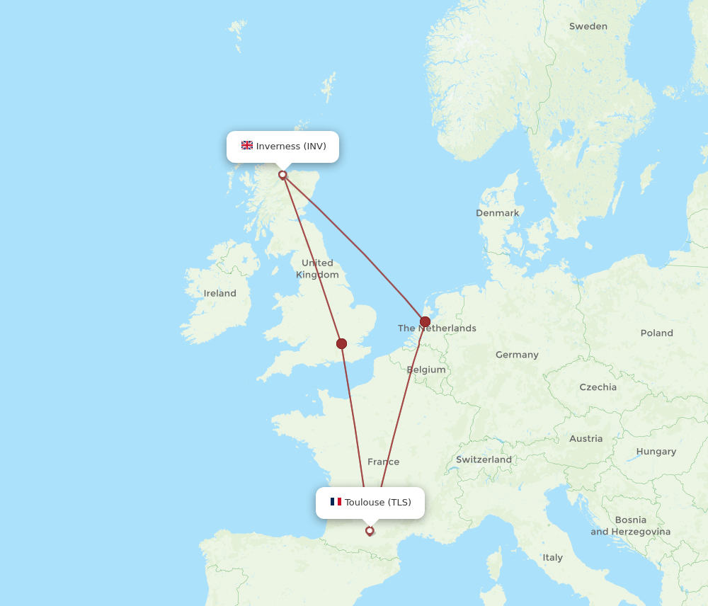 INV-TLS flight routes