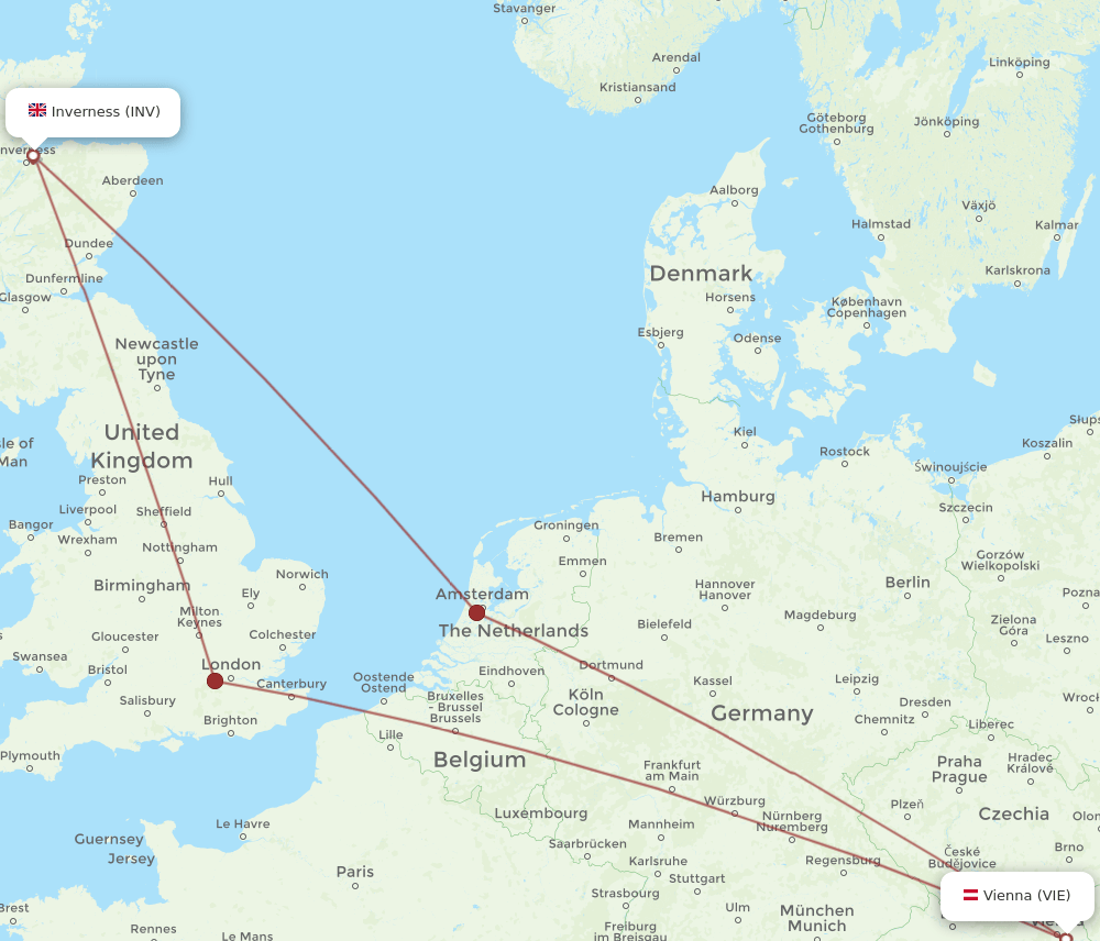INV-VIE flight routes