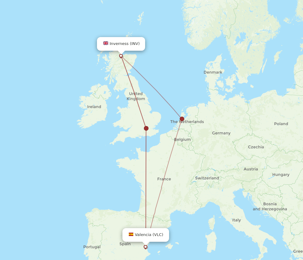 INV-VLC flight routes