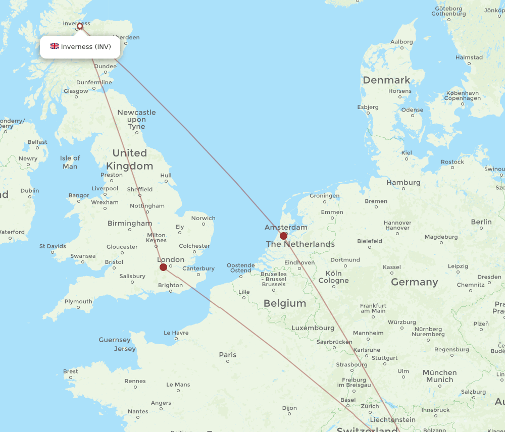 INV-VRN flight routes
