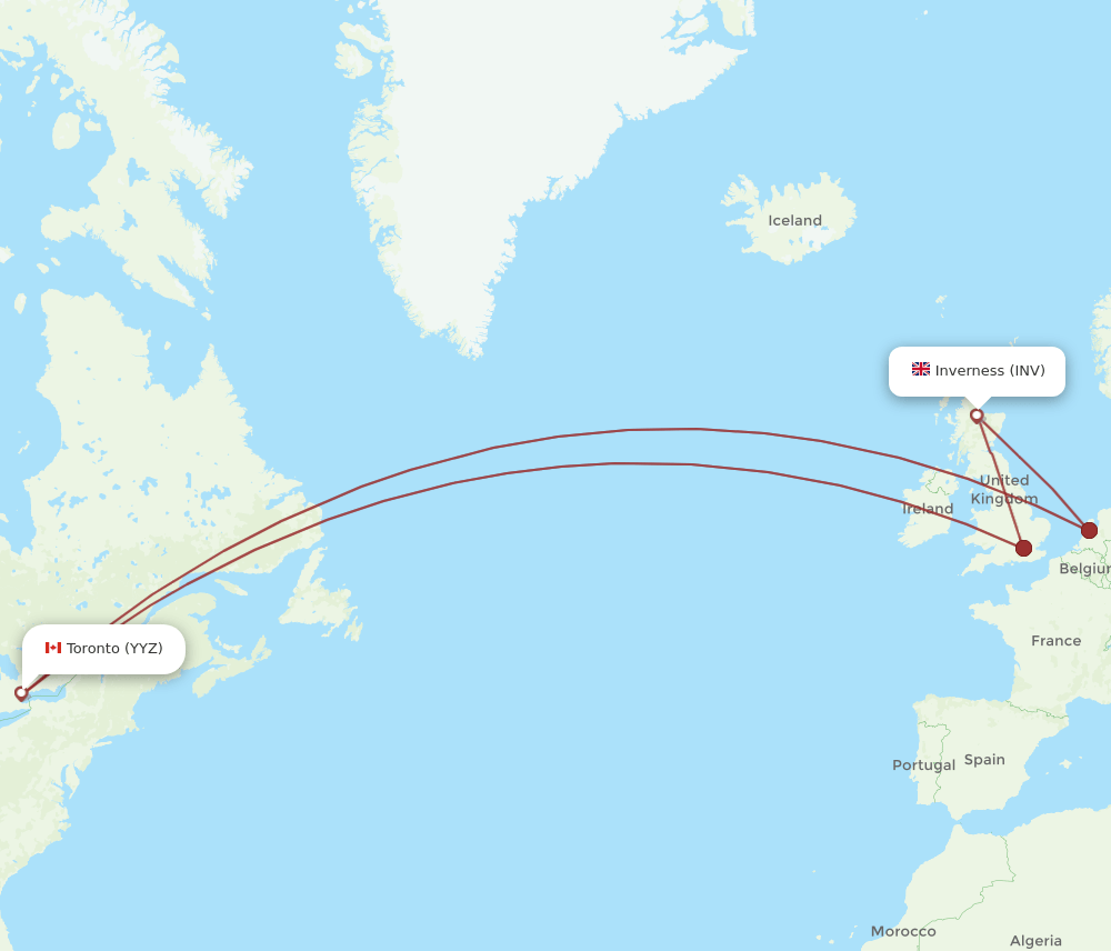 INV-YYZ flight routes
