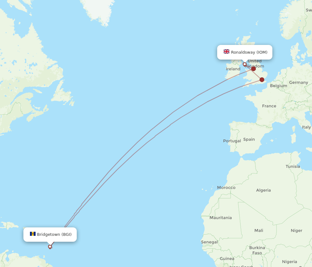 IOM-BGI flight routes