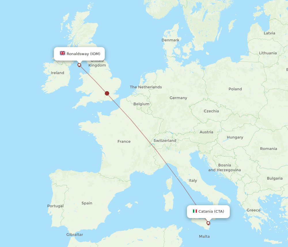 IOM-CTA flight routes