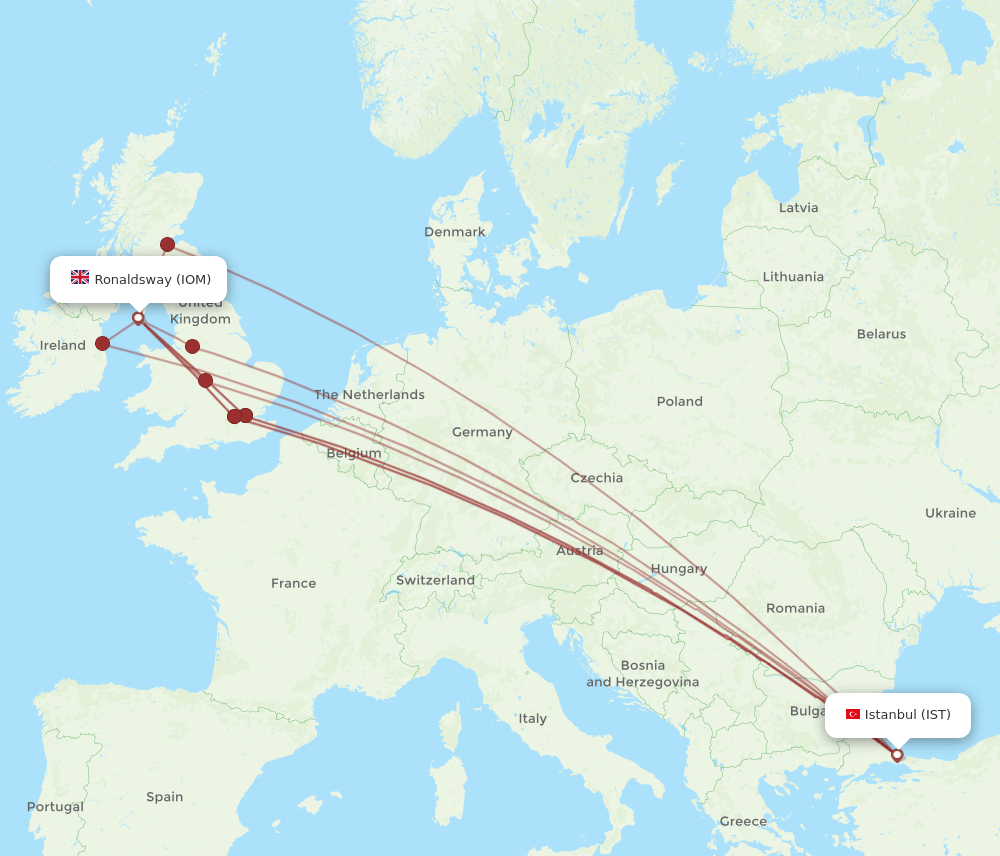 IOM-IST flight routes