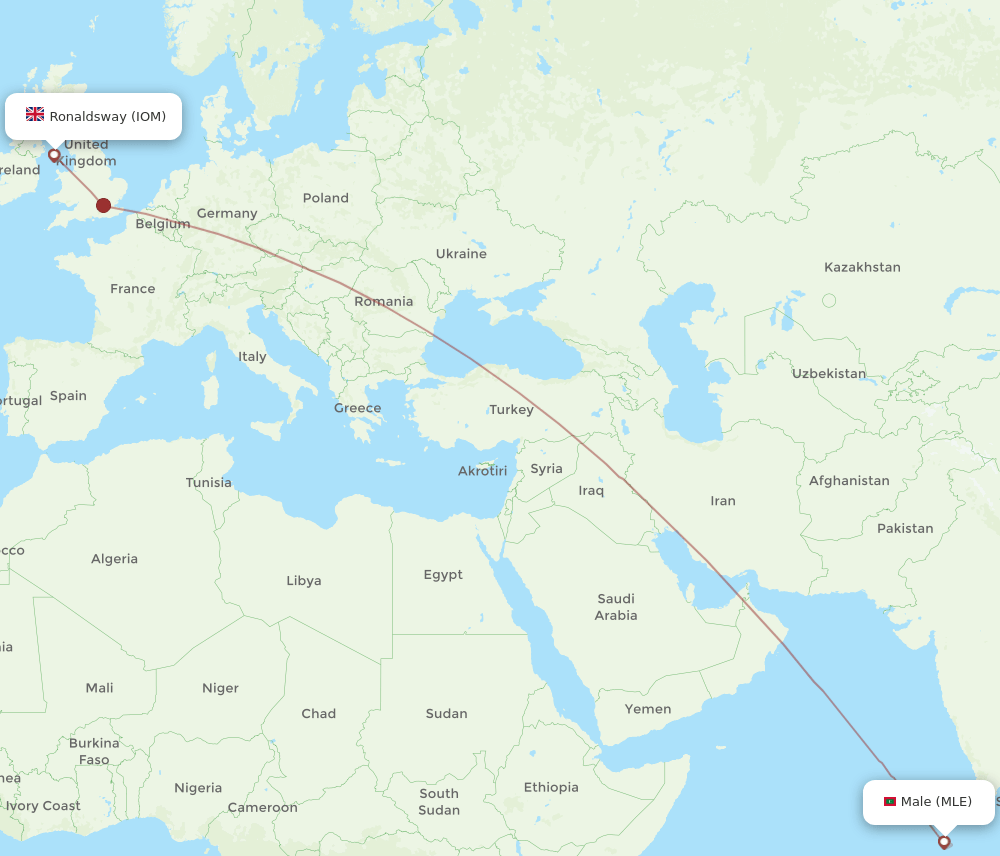 IOM-MLE flight routes