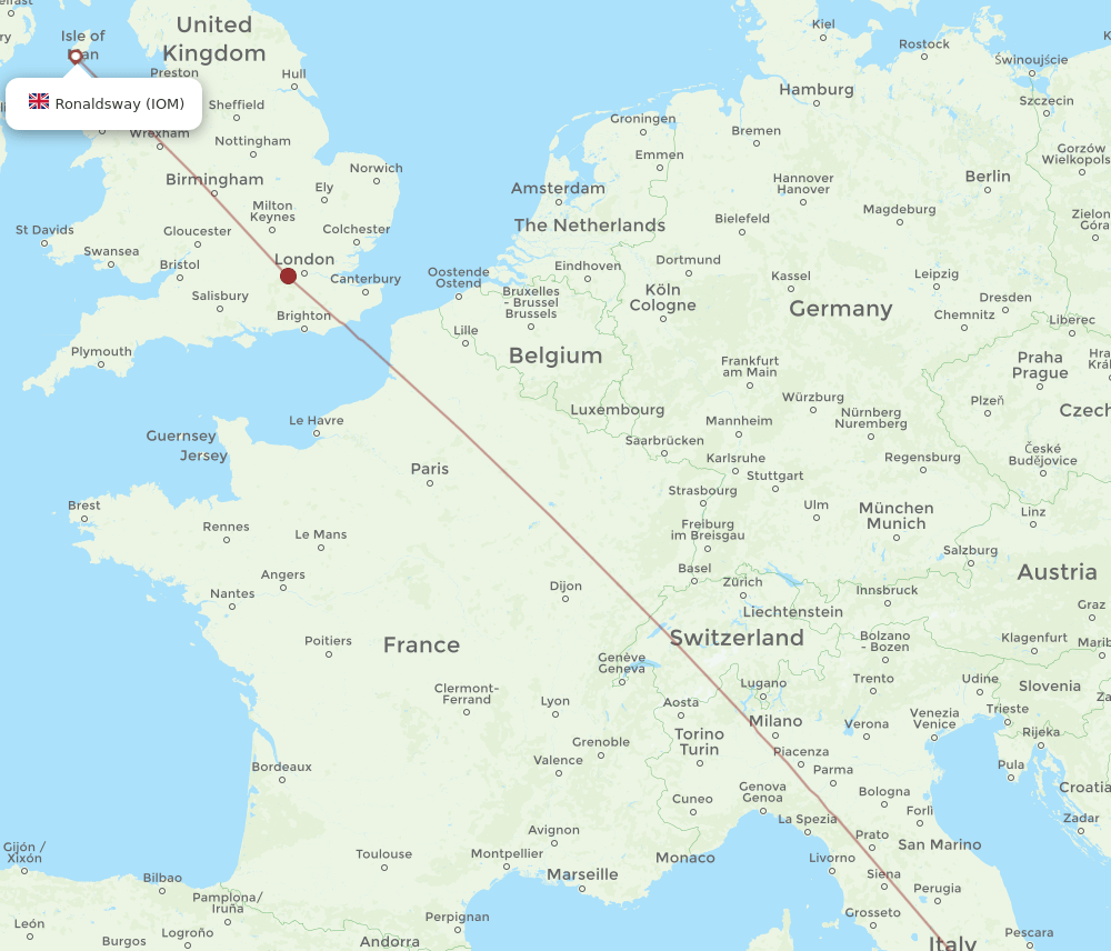 IOM-NAP flight routes