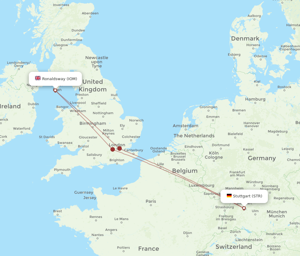 IOM-STR flight routes