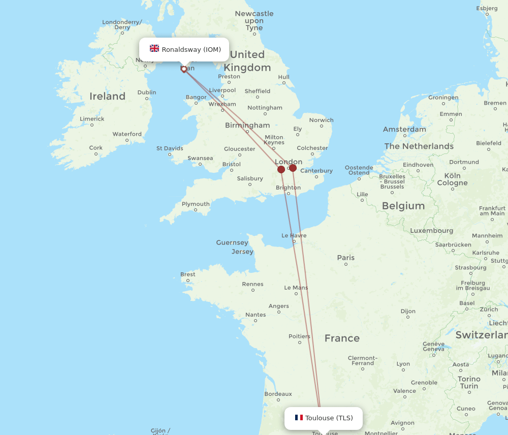 IOM-TLS flight routes