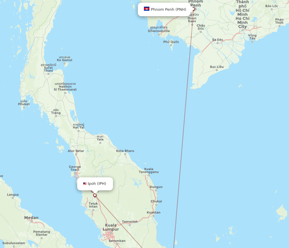 IPH-PNH flight routes