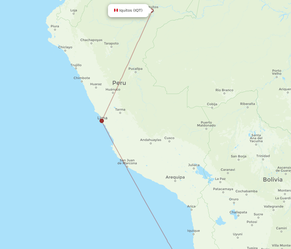 IQT to ANF flights and routes map