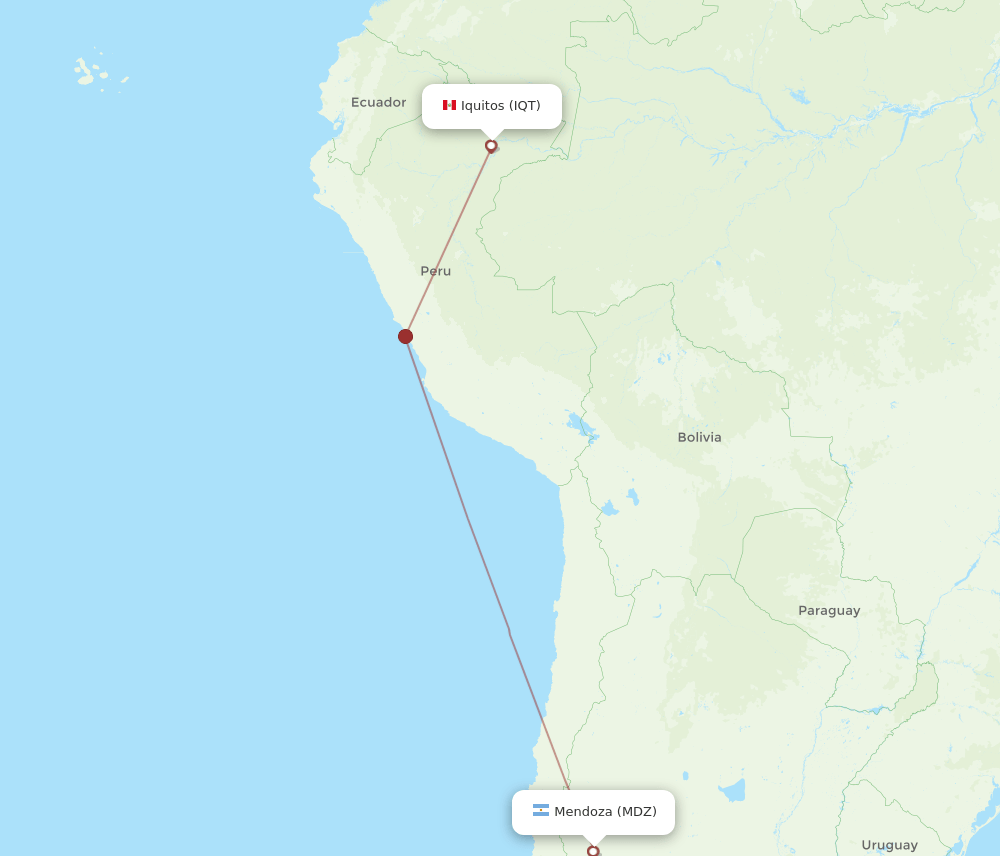 IQT-MDZ flight routes