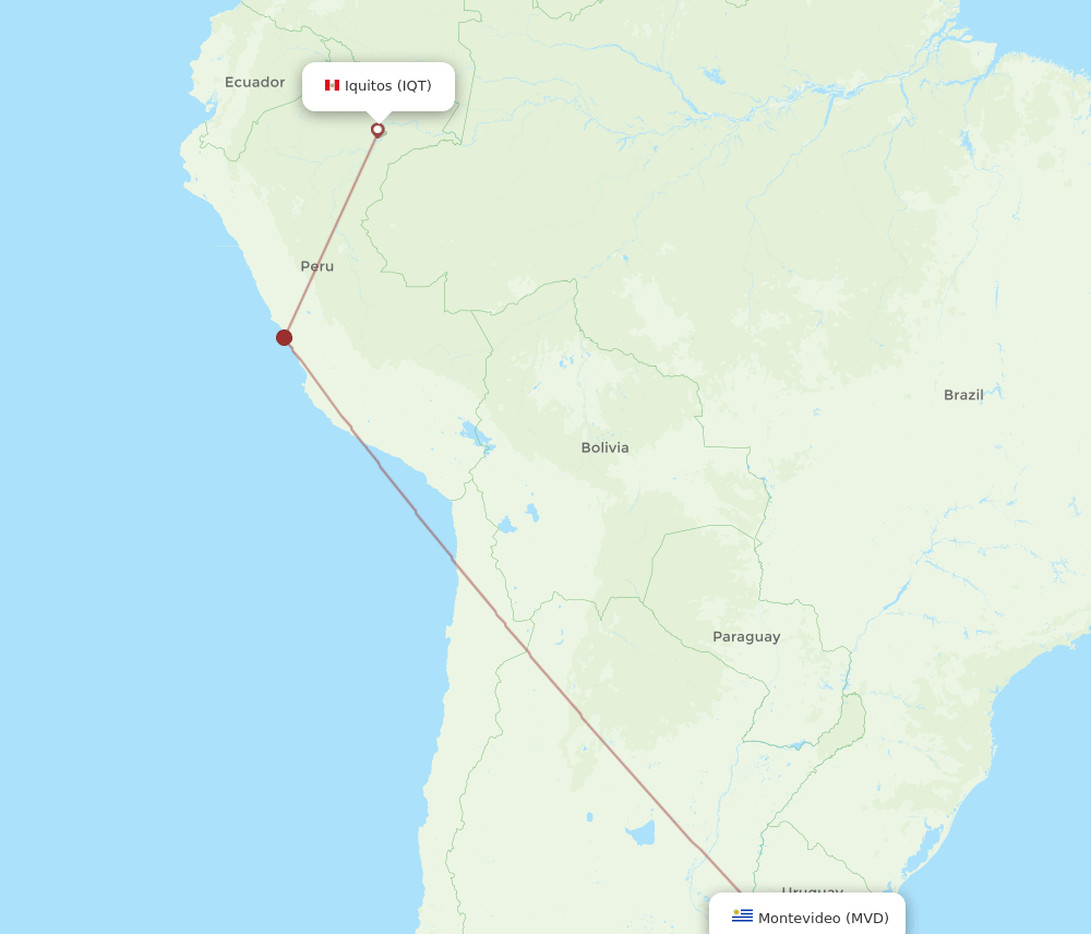 IQT-MVD flight routes