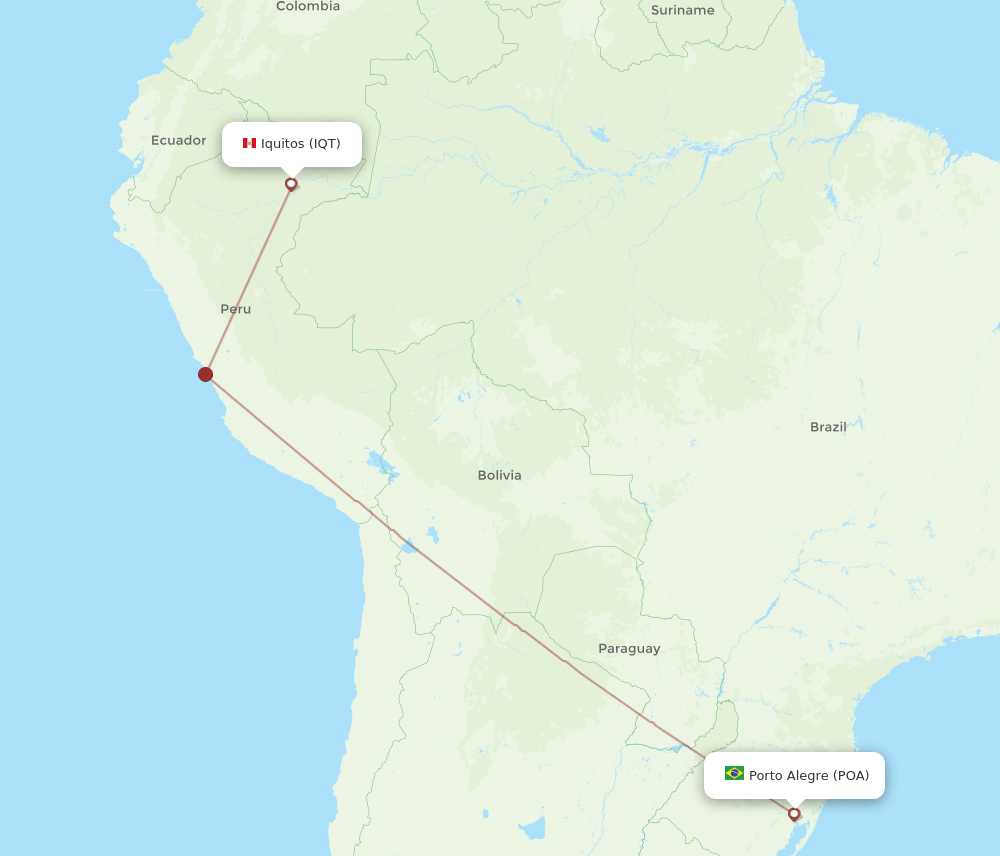 IQT to POA flights and routes map