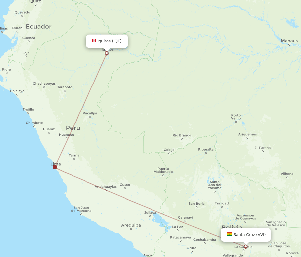 IQT-VVI flight routes