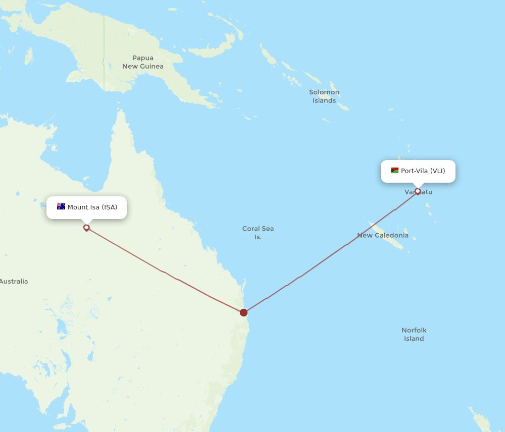ISA-VLI flight routes