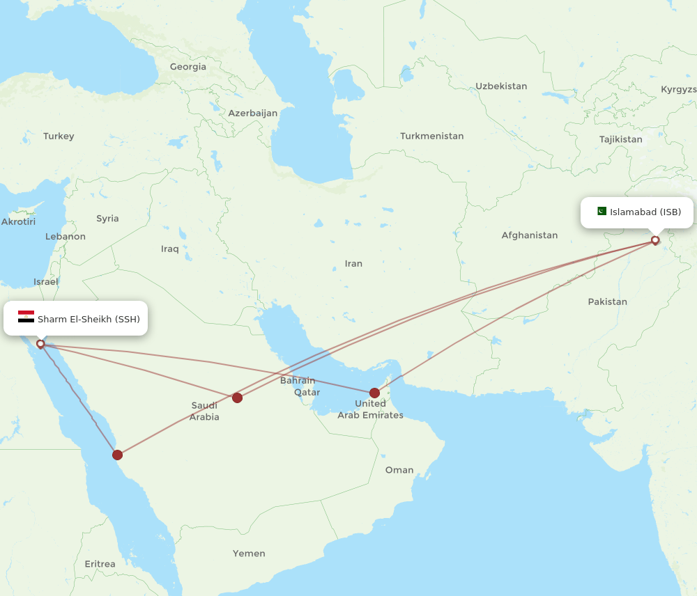 ISB-SSH flight routes