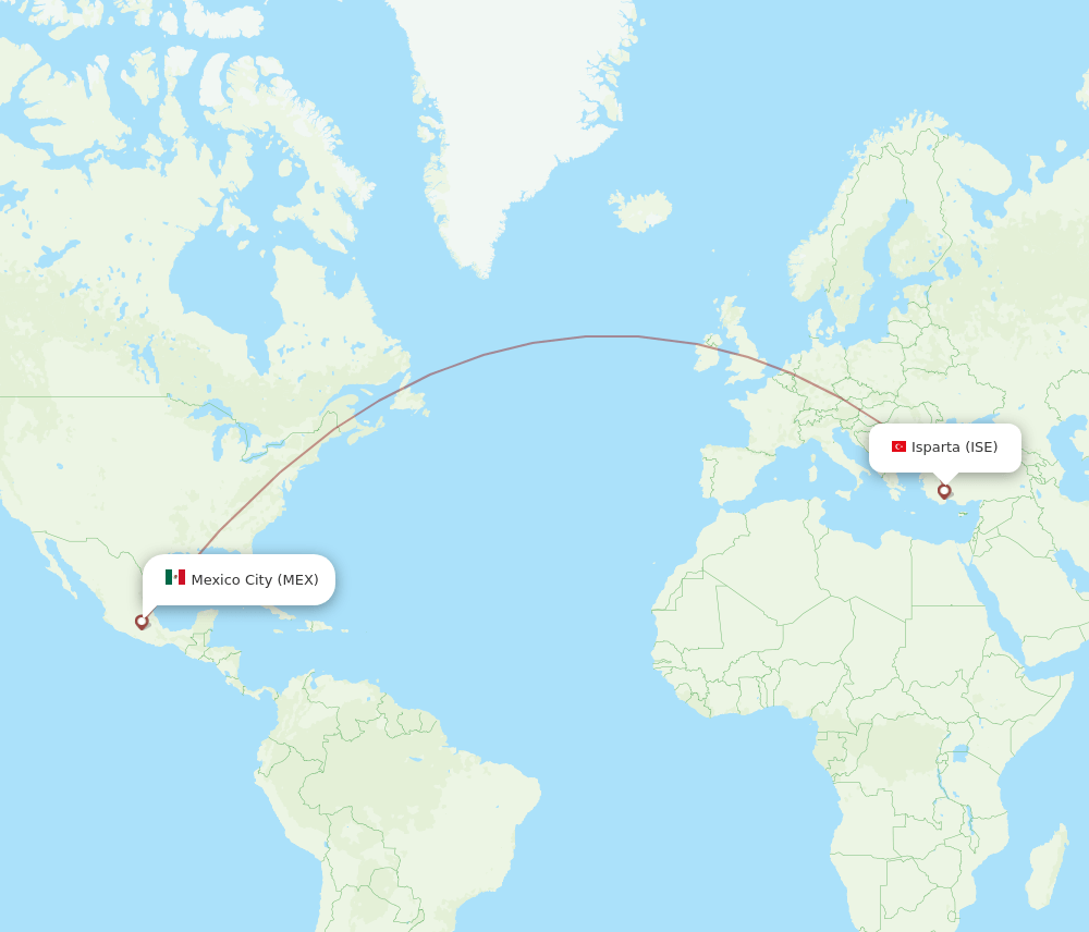ISE-MEX flight routes
