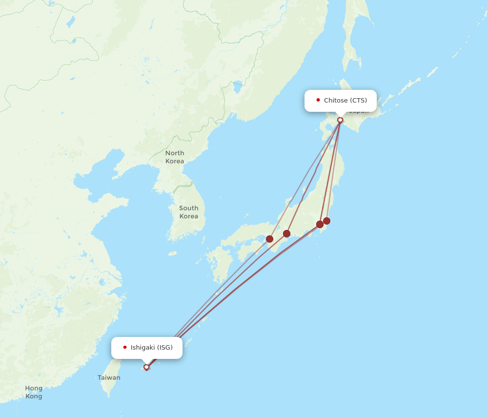 ISG-CTS flight routes