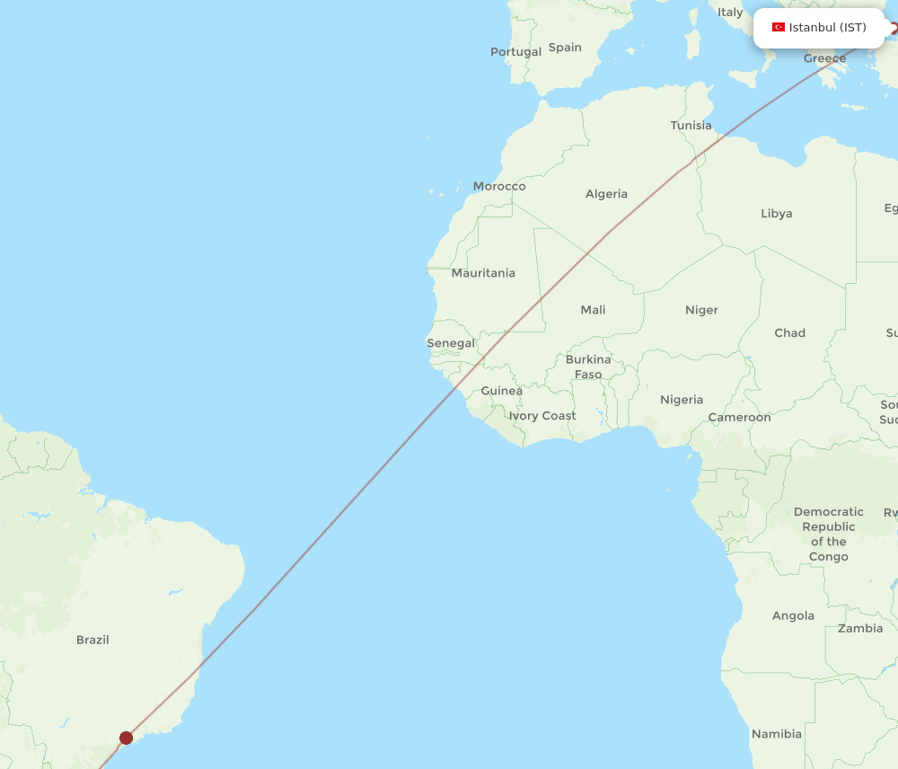 IST-AEP flight routes