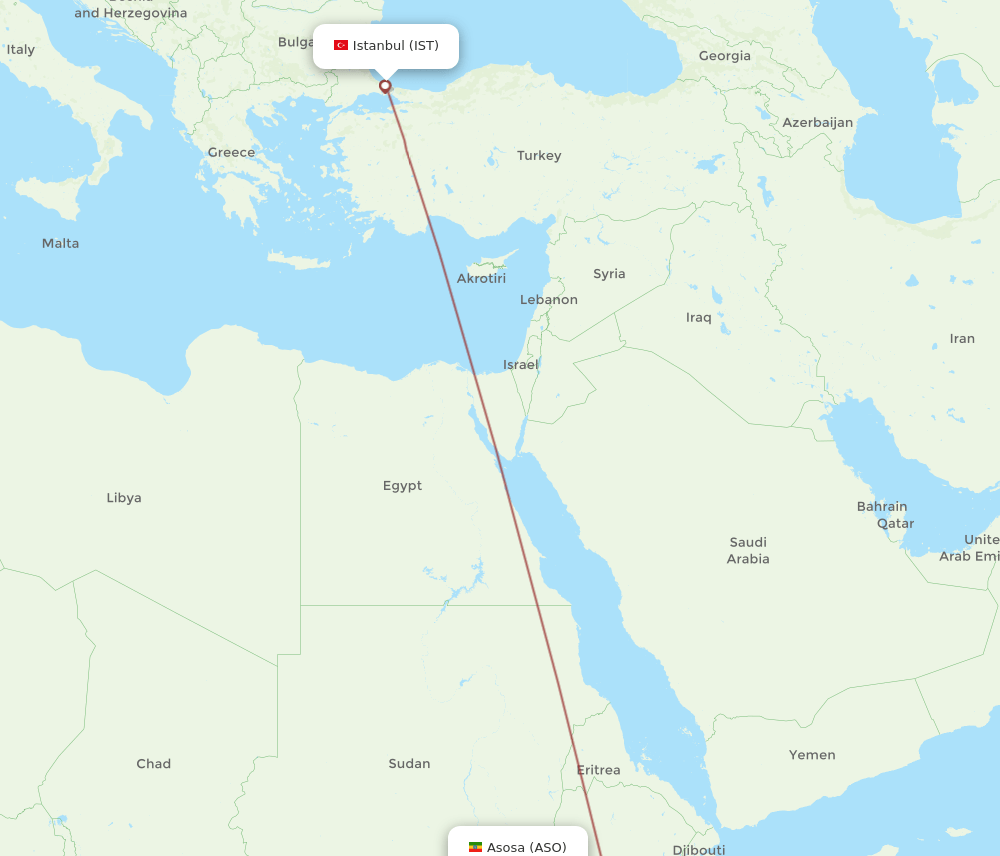 IST-ASO flight routes