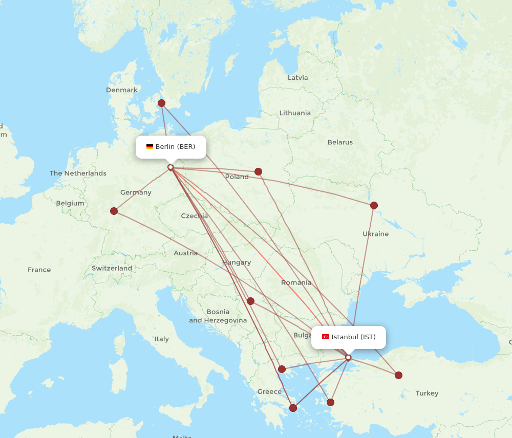 IST-BER flight routes
