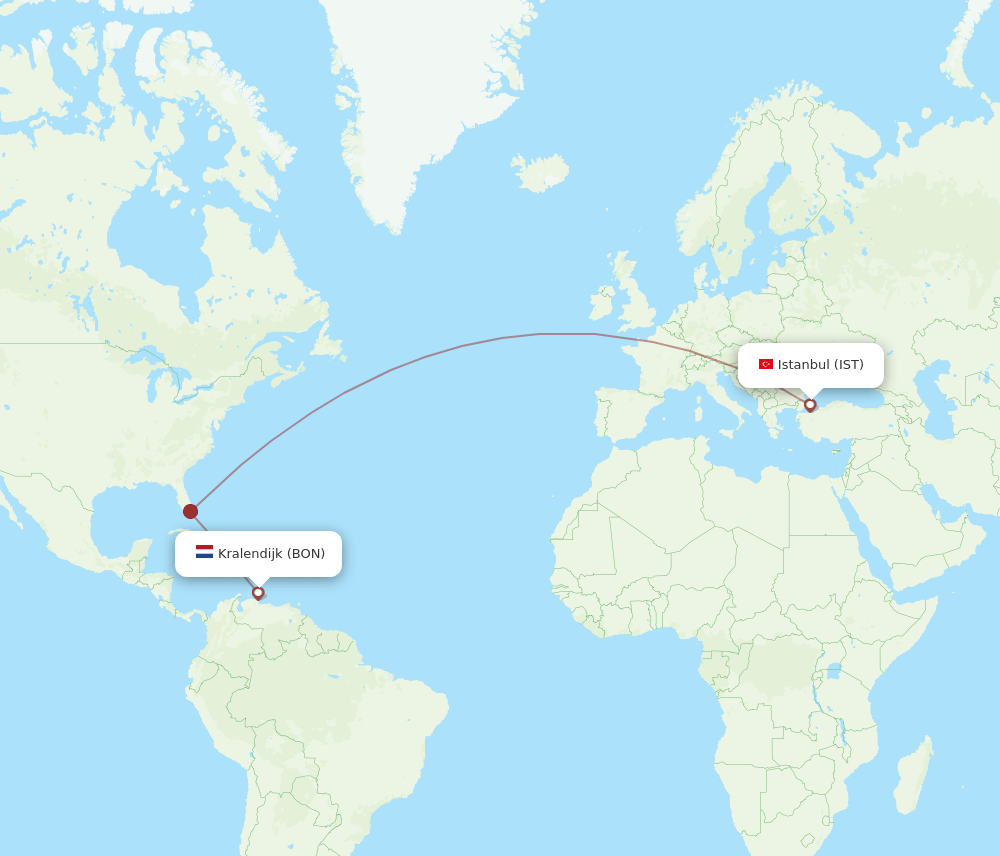 IST-BON flight routes