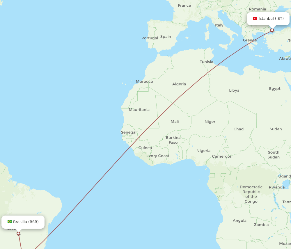 IST-BSB flight routes
