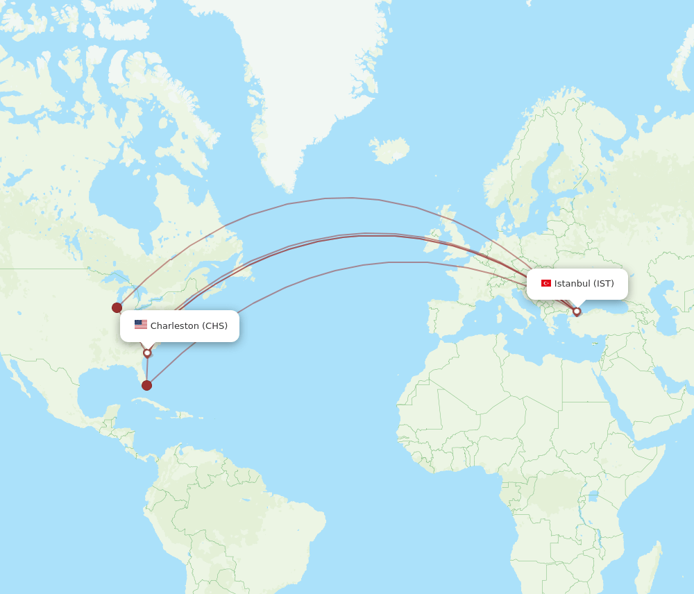 IST-CHS flight routes