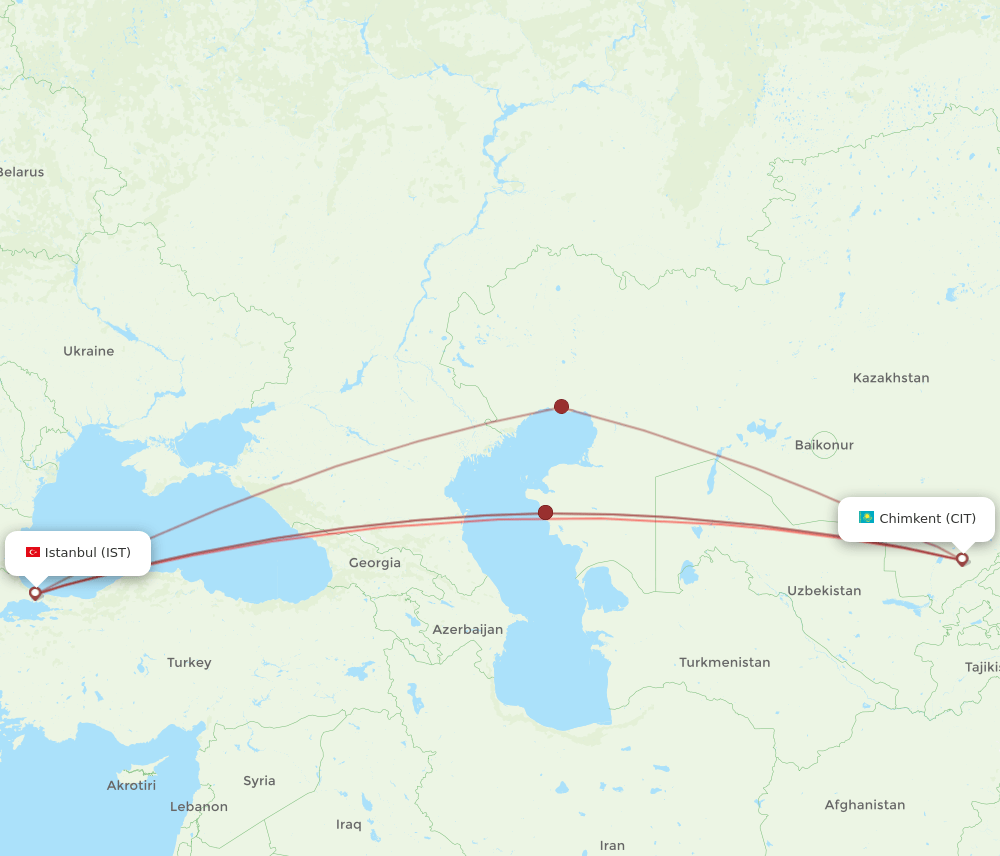IST-CIT flight routes
