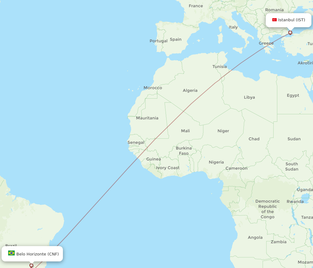 IST-CNF flight routes