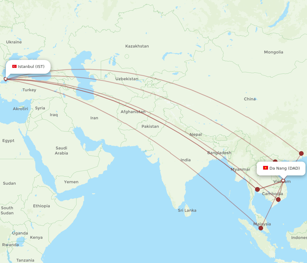IST-DAD flight routes