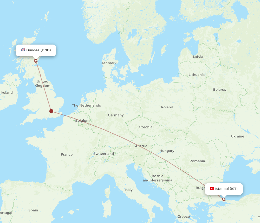 IST-DND flight routes