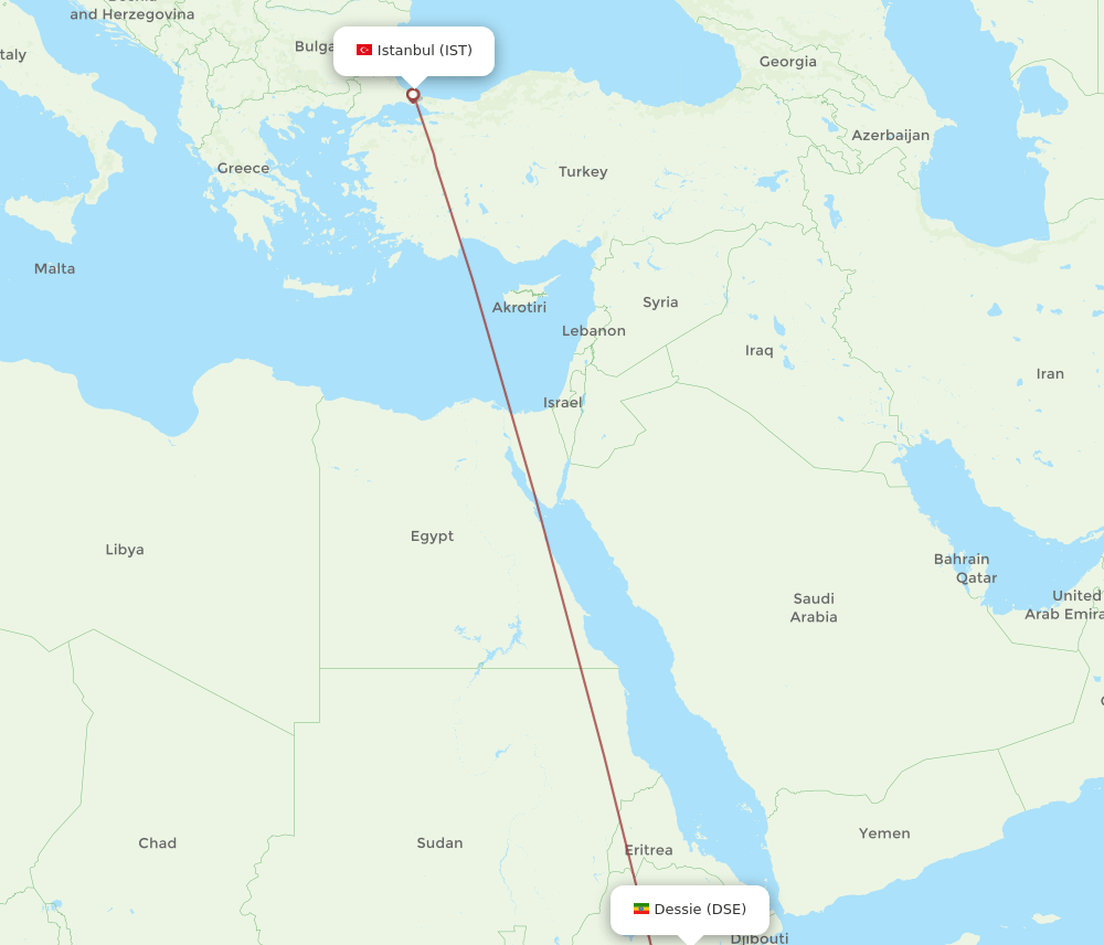 IST-DSE flight routes